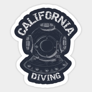 California Diving, vintage Dive Helmet Sticker